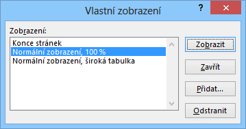 8 Karta Zobrazení 140 OBR. 8-1: ZOBRAZIT KONCE STRÁNEK OBR. 8-2: VLASTNÍ ZOBRAZENÍ Zobrazit 8.