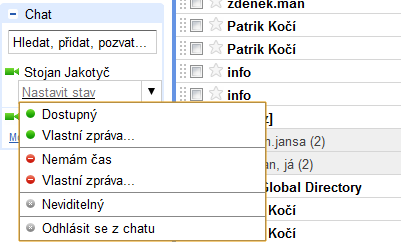 4.8.2 Co znamenají barevné symboly u jména kontaktu?