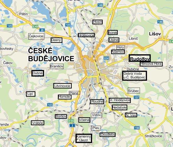 Jedná se o obec Čejkovice, Dasný, Homole, Vrábče, Nová Ves u Českých Budějovic, Hosín, Nedabyle a Planá. Obrázek dokladuje vybavenost okolních obcí MŠ a ZŠ.