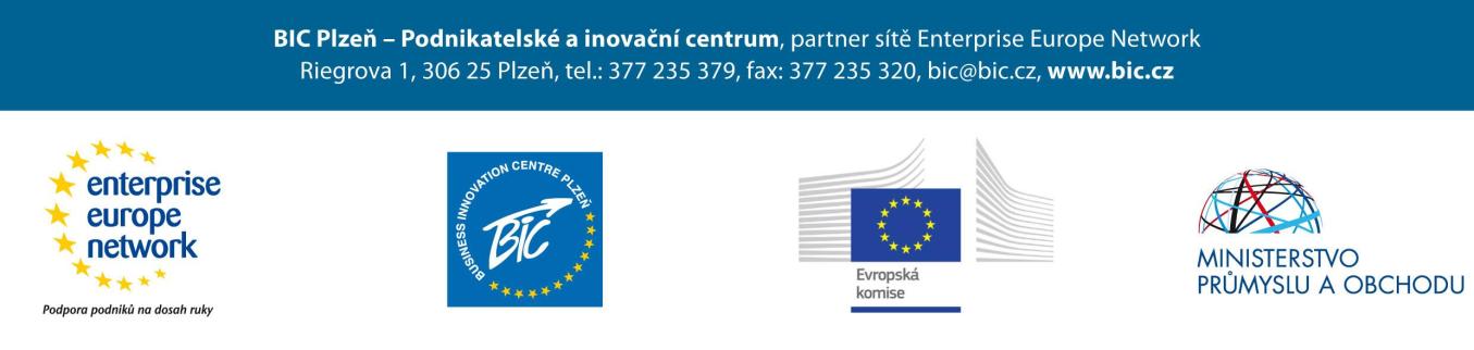 ČÍSLO 6/2015 PODNIKATELSKÉ PŘÍLEŽITOSTI vydává Nabídky a poptávky ze sítě Enterprise Europe Network lze vyhledávat proklikem přes obor, kterého se převážně týkají.