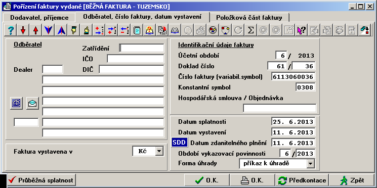 Setkání uživatelů IES 5 BRNO 2013 modul Pokladna, pořízení a aktualizace pokladního dokladu (příjmového i výdajového): 1.2. Dotažení evidenčních údajů klienta z databází ARES, podle zadaného IČO viz.