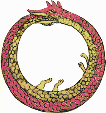 V alchymii Symbol, který zobrazuje hada nebo draka poţírajícího svůj vlastní ocas. Tento symbol se pojí s alchymií, gnosticismem a hermetismem.