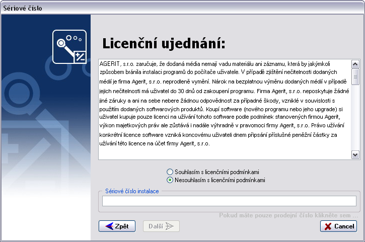 159 Manuál k systému PRACANT Po kliknutí na tlačítko zjistit dostupnou verzi proběhne komunikace mezi programem a aktualizačním serverem společnosti Agerit s. r. o.