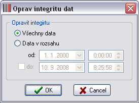 45 4.7 Manuál k systému PRACANT oprav integritu Oprav integritu Tato funkce synchronizuje data z terminálů, které nějakou dobu z technických důvodů nebyli připojeny k síti.