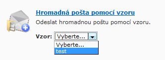 Hromadná pošta 89 - Klikněte na Vložit nový řádek. - Kliknutím na Změnit vyberte soubor z Vašeho PC, který se bude rozesílat, a nahrejte jej na server.