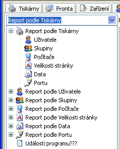 Na záložce servery je k dispozici seznam počítačů, na kterých je nainstalována serverová část CPMS: 3.7. ZÁLOŽKA REPORTY Záložka Reporty je patrně nejzajímavější částí CPMS.