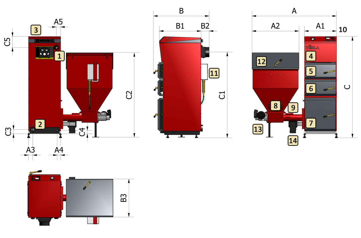 A DUO VERSA 20 DUO VERSA 30 1280 1355 B 895 895 C 1545 1545 A1 500 570 A2 730 730 B1 650 650 B2 125 125 B3 605 605 [mm] C1 1295 1295 C2 1350 1350