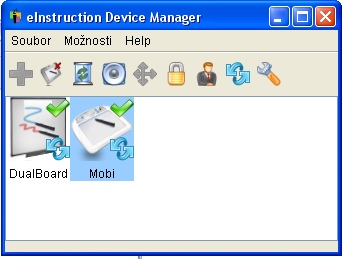 Připojení DualBoard nebo Mobi (RF) Proveďte tyto kroky pro připojení DualBoard nebo Mobi k počítači. 1. Připojte RF Workspace HUB do USB portu na vašem počítači.