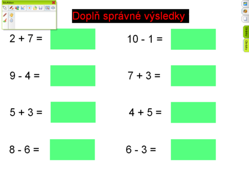 3) Vypisování správné odpovědi ručně - zde je na žákovi, aby ukazovátkem čí elektronickou