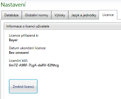 Licence GlucoContro Při každé instalaci GlucoContro je potřebná aktivace licenčním klíčem generovaným pro určitého uživatele.