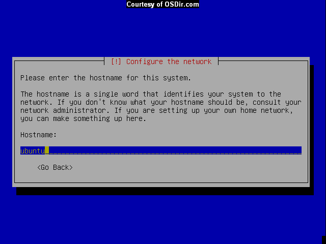 Instalace - Konfigurace sítě (jméno počítače) V následující části konfigurace sítě musíte zadat jméno počítače. Pod tímto názvem budete viděni v síti, proto jej vhodně z(volte.