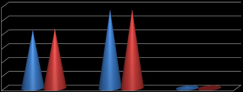 Porovnání výsledků v obou pololetích na obou stupních - 1. i 2. 6,% 57,% 57,% 5,% 4,% 3,% 2,% 42,% 43,% I. Pololetí II.