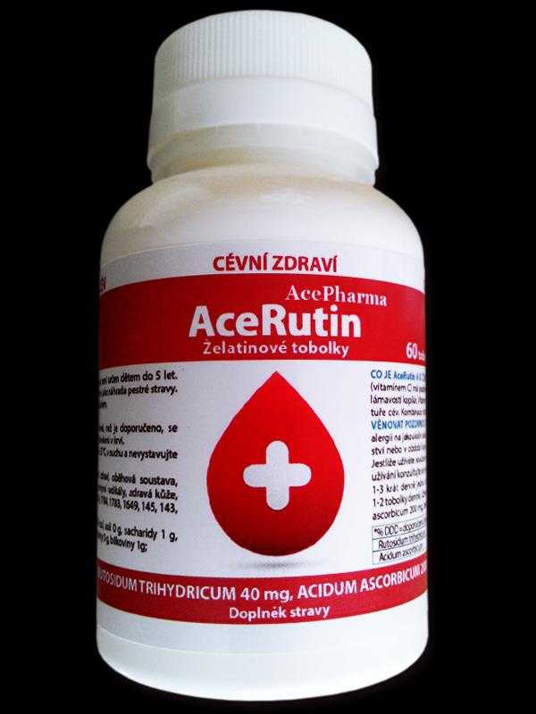 ACERUTIN Rutin v kombinaci s kyselinou askorbovou (vitamínem C) má pozitivní vliv na cévní zdraví a oběhovou soustavu. Především při lámavosti kapilár.