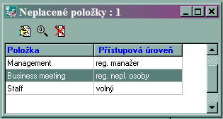 Obr. 86 Můţete pouţít hlavní menu, rozbalovací menu nebo tlačítka na panelu nástrojů: - nová poloţka, - změnit poloţku, - vymazat poloţku.