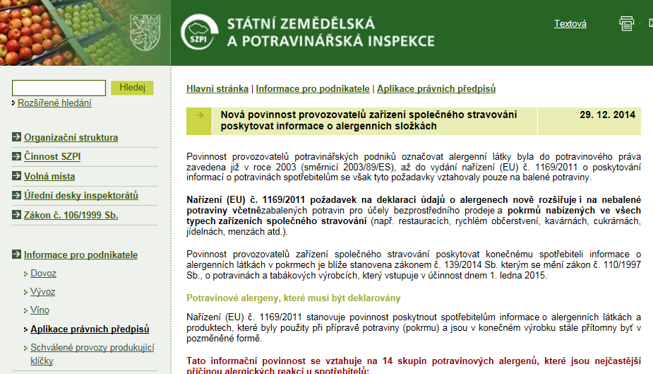 Web SZPI Informace pro