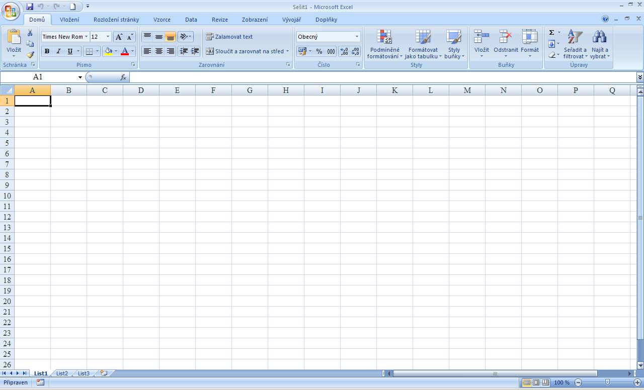 POZNÁVÁME EXCEL SPOUŠTÍME PROGRAM MICROSOFT EXCEL 2007 Microsoft Excel 2007 je tabulkový editor, sloužící především k úpravě a správě tabulek a grafů, samozřejmě má spoustu dalších funkcí a nástrojů.