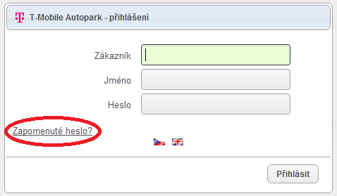 4 Často kladené otázky Zapomněli jsme své přístupové údaje do aplikace T-Mobile Autopark. Jak je můžeme opětovně získat? Na přihlašovací obrazovce klikněte na odkaz Zapomenuté heslo.