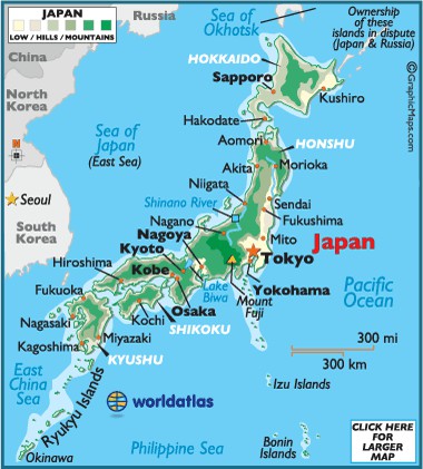 na světě, odhad 2010) Jazyk: japonština Náboženství: šintoismus 83,9 %, buddhismus 71,4 % (mnoho lidí věří v obě formy