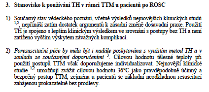 Terapeutická hypotermie Černý et al.