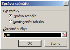 4. Jakmile máte všechna data vyplněna klikněte na tlačítko OK 5. Dostanete se do fáze zadávání vstupních údajů vašeho scénáře. Až vyplníte všechny vstupní hodnoty klikněte na OK.