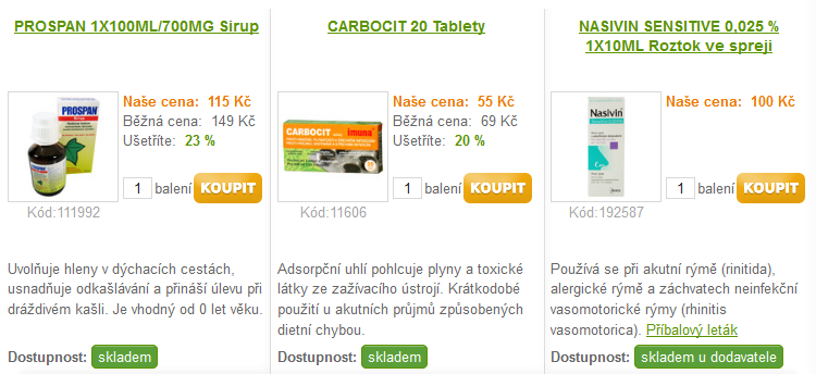 Obr. 14 Detaily produktů u konkurence lekarna.cz SEO Linhart s.r.o. www.