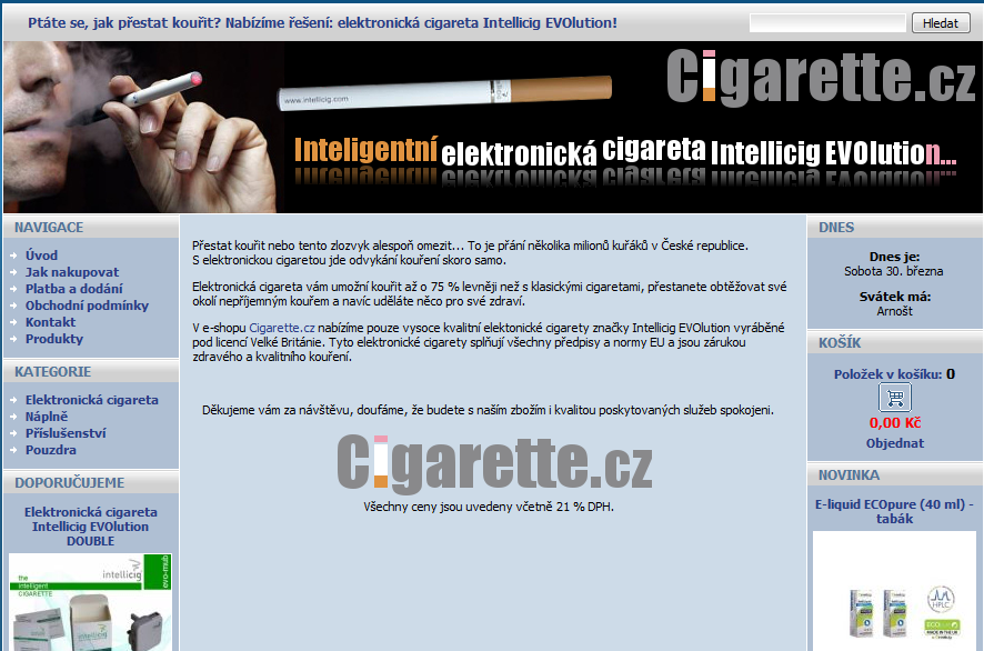 UTB ve Zlíně, Fakulta multimediálních komunikací 84 Jak vyměnit náplň Jak elektronickou cigaretu udržovat Kde všude se dá elektronická cigareta používat a kde naopak ne Reportáž z továrny Intellicig