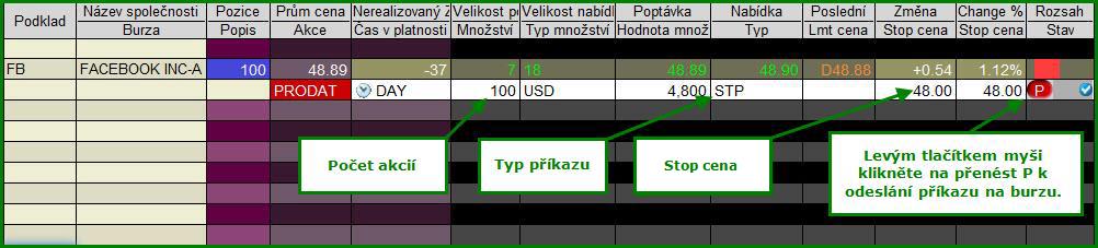 Levým tlačítkem myši poklikejte na cenu ve sloupci Poptávka k vytvoření prodejního příkazu. 2. Objeví se Vám příkazový řádek, kde kliknete levým tlačítkem na LMT. 3.