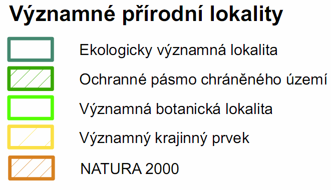 Kapitola 8 Prostorové konflikty v územním plánování (0,4 %) navrhovaných výrobních aktivit. Celkem zasahuje do ploch NATURY 53 ha (0,3 %) orné půdy.