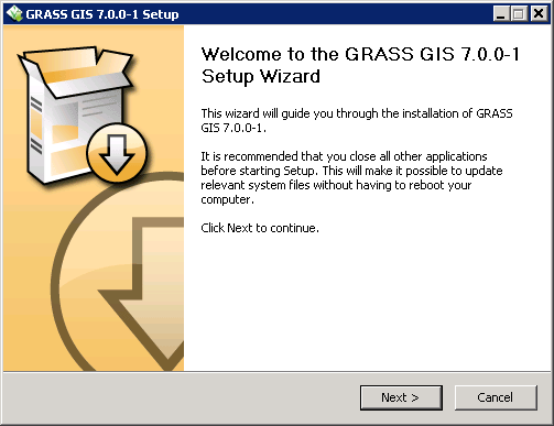 1.1.2 MS Windows Systém GRASS je možné pod MS Windows nainstalovat dvěma způsoby: 1. pomocí nativního instalátoru pro začátečníky nepředpokládáme častou aktualizaci softwaru 2.