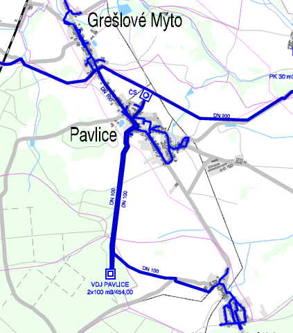 V řešeném území je značena pouze jedna cyklotrasa č. 5010 Šumná - Jevišovice, která na k.ú. Pavlice prochází ve směru přibližně ze západu na východ.