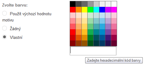 Jak vidíte na obrázku, obsah panelů se dá měnit prostřednictvím odkazů změnit/upravit. Upravíte tak logo, zarovnání nebo styl navigačních prvků.