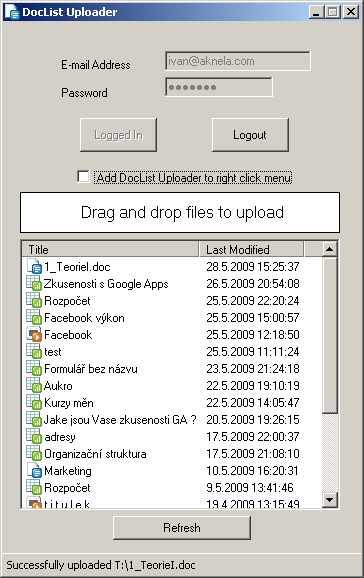 7.5.2.3 DOKUMENTY Dokumenty lze nahrát přes funkci upload nebo zasláním dokumentu na emailovou adresu speciálního tvaru v příloze (viz sekce popisu Rozhraní dokumentu).