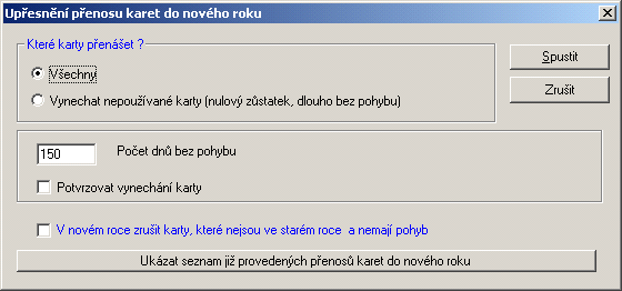 Tuto variantu je vhodné použít, když došlo k výpadku počítače a mohla tak vzniknout nekonzistence dat. Program je sice zabezpečen tzv.