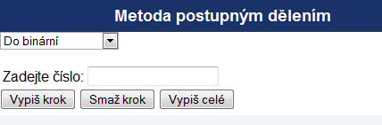 5 ÚSKALÍ VYTVÁŘENÍ KURZU 5.2 SJEDNOCENÍ OVLÁDÁNÍ DO EXTERNÍHO SOUBORU Zpočátku k zobrazení výpisu sloužilo jediné tlačítko, po jehož stisku došlo k výpočtu a k zobrazení výsledku.