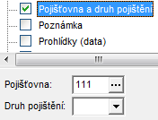 Možnosti zobrazení Zobrazí vyřazené pacienty. Zobrazí seznam dnes otevřených karet pacientů. Tento seznam se po ukončení programu smaže.