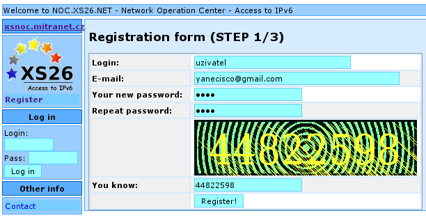 8 Příloha: Uživatelská dokumentace 8.1 Registrace Každý uživatel, který chce používat tento systém, musí být zaregistrován.