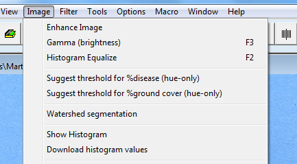 Histogram obrázku Přístup k histogramu Dialogové okno histogramu je přístupné z