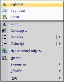 26. Schránka sady Office Schránka sady Microsoft Office umožňuje kopírování textových a grafických položek napříč programy i dokumenty.