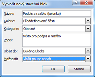 V této lekci si ukážeme další funkci aplikace Word, která v sobě kombinuje výhody schránky, šablon i automatického textu.