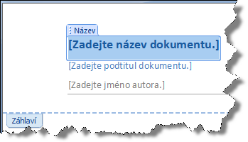 Poté se postavíme se na opačný konec dokumentu a napíšeme "Podrobnosti viz str.