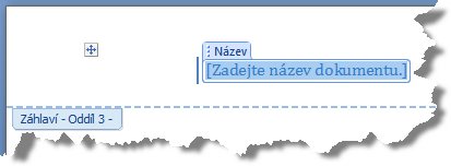 50. Vytvoření rozdílných záhlaví a zápatí v různých částech dokumentu V jednoduchém dokumentu bez oddílů vytváříme totožné záhlaví a zápatí pro celý dokument, ať už má dvě stránky nebo dvě stě.