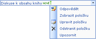 118 Úvod do Microsoft Office 2003 Obrázek 7-11: Webová stránka serveru SharePoint se vzorovou diskusí K obsahu nové knihy 3.