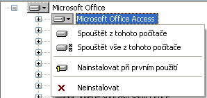 14 Úvod do Microsoft Office 2003 Přesná podoba dialogového okna závisí na tom, jestli byla v počítači nainstalována starší verze Office; vysvětlení vybrané volby se zobrazuje do části Popis.