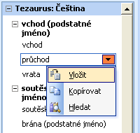 30 Úvod do Microsoft Office 2003 Výsledky hledání se vypíší do oblasti výsledků; jejich přesný formát je závislý na prohledávaných službách a na konkrétní aplikaci.