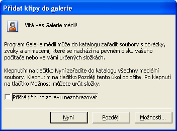 58 Úvod do Microsoft Office 2003 Ke každému souboru médií si Galerie uloží jeho umístění a popis, a také seznam klíčových slov (pro snazší hledání) a zmenšený náhled obsahu.