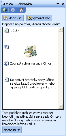 90 Úvod do Microsoft Office 2003 Obecné postupy pro zobrazení podoken úloh jsme probírali v kapitole 4, v části Podokna úloh v aplikacích Office.