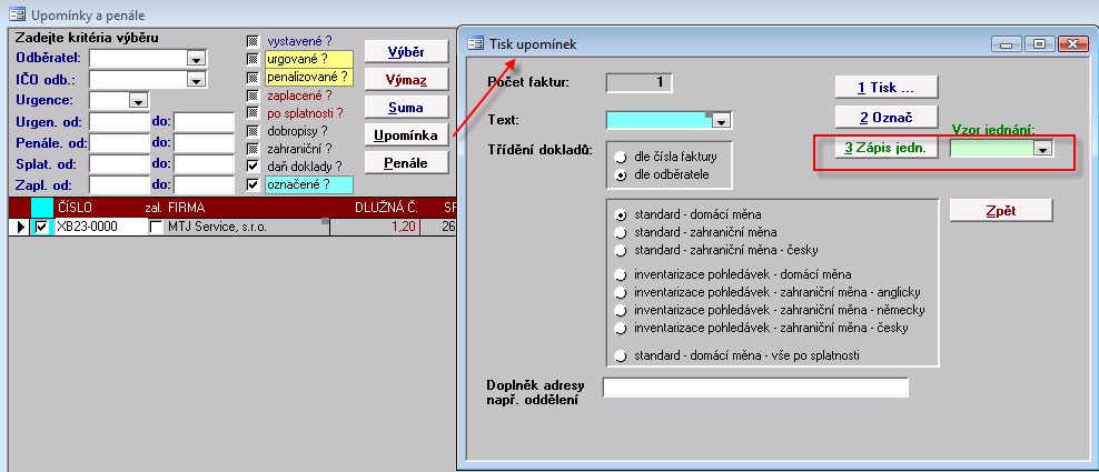 II. den školení PODZIM 2010 59 V přehledové sestavě Upomínky a penále doplněno třídící kriterium "Plán". V přehledu Upomínky a penále doplněna možnost seřadit záznamy podle pole "PLÁN", např.