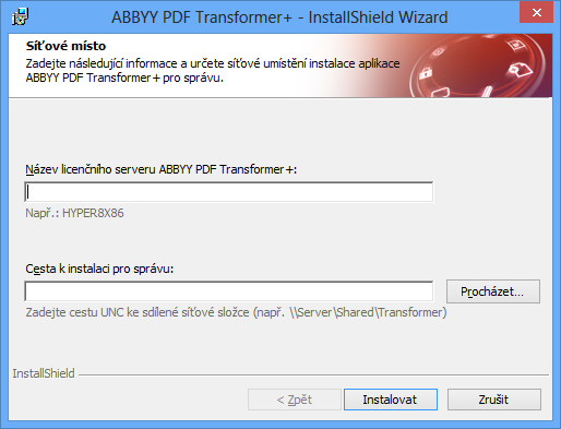 Nastavení vzdálené aplikace RemoteApp systému Windows Ujistěte se, zda máte aplikaci ABBYY PDF Transformer+ nainstalovánu na svém serveru. 1.