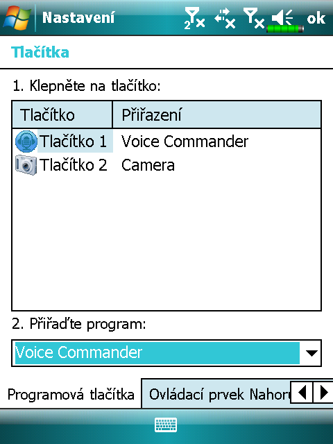 Zahájení Hlasového Ovládání Zde jsou dva způsoby pro spuštění Hlasového ovládání: 1. Zvolte, Programy, Hlasové ovládání, a Voice Commander (Hlasové ovládání). 2. Hlasový příkaz.