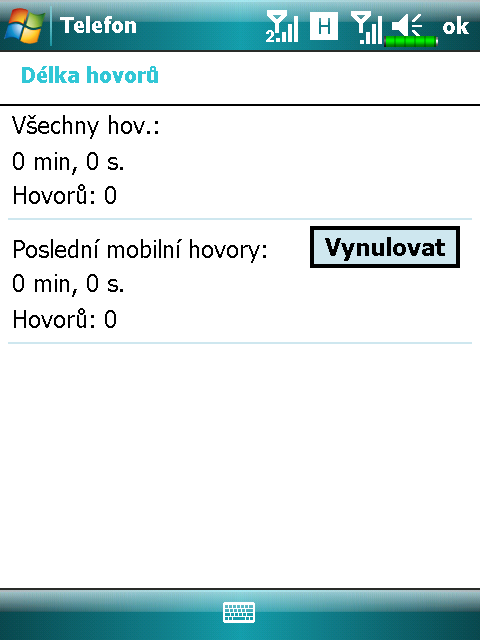 3. Pro prohlížení počtu hovorů, doby hovorů a ovládání